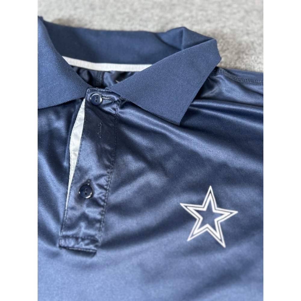 Dallas Cowboys Authentic Mens Navy Polo Shirt Sz 6XL